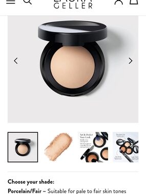 Laura Geller Porcelain/Fair Baked Powder Foundation - Light Beige Compact